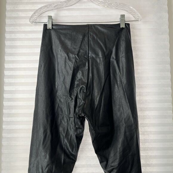 Comando 7/8 Faux Leather Leggings black, size L, NWT. 4 way stretch, raw-cut hem - Picture 6 of 9
